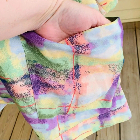 MELISSA MCCARTHY SEVEN7 Plus Size 2X Plaid Pastel Tunic Top Blouse Pockets - Picture 6 of 11